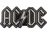 Ac/Dc - Logo - Toppa Da Applicare Con Il Ferro - Tessuto Di Poliestere RO11786 (Taglia Unica) (Argento)