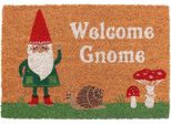 Something Different - Tappeto Per Porta "Welcome"", Gnomo Da Giardino SD6274 (Taglia Unica) (Naturale/Rosso/Verde)"