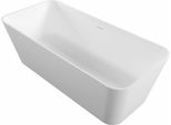 Leyla Vasca Da Bagno Freestanding 170X78Cm, Pietra Fusa, Bianco Opaco