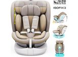 Daliya® ROTAZIONE I-Size | Kindersitz 0-36 kg | 360° drehbar – Beige | Autositz von 40 bis 150 cm, ISOFIX, Melange-Stoff, Kindersitz ab 0 bis 12 Jahre, Komfort für Neugeborene und Kleinkinder | Autokindersitz