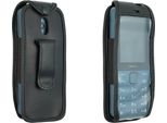 Caseroxx Custodia In Pelle Con Clip Da Cintura Compatibile Con Nokia 235 4G (2024) / 215 4G (2024) / 220 4G (2024) In Vera Pelle, Custodia Con Clip Da Cintura E Finestra Di Visualizzazione