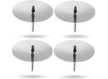4X Tappo Per Candela Circa 5 Cm Per Candele Come Portacandele Tappo Per Corona D'avvento Per Corona D'avvento Natale Con Picco - (Argento)