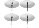4X Spina Per Corona D'avvento 5 Cm (Argento) Portacandele - Universale Per Candele - Piastra Per Candele Con Perno - Spina Per Candela Per Corona D'avvento Natalizia