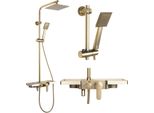 Set Doccia Rea Bravo Brush Gold