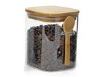 Barattolo Maxxo 800Ml In Vetro Borosilicato Con Coperchio E Cucchiaio In Bambù – Per Zucchero, Pasta, Biscotti – Design Naturale Cucina