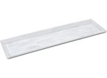 1.09 Vassoio In Legno Bianco Dal Design Shabby Chic - Circa 50X14 Cm - Vassoio Per Candele
