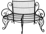 Panchina Da Giardino Clayre & Eef 134X54X92 Cm In Metallo Nero
