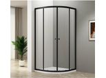 Arleta Black Cabina Doccia Quadrante 900X900Mm, Vetro Trasparente