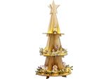 Etagere Natalizia In Legno A 3 Piani Per Servire Decorazioni Natalizie H60Cm