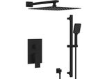 Miscelatore Da Incasso Per Doccia Cubemix, 2 Uscite, Nero Opaco