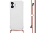 Imoshion Custodia Protettiva Iphone 16 Con Fascia Posteriore Con Catena Custodia Per Iphone 16 - Rosegold