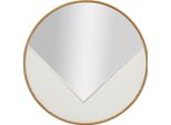 Specchio Da Parete Rotondo 80 Cm Con Cornice Dorata Tolosa