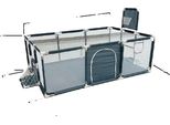 Area Giochi Per Bambini, Ampia Area Sicura, Uso Multifunzionale, Grigio Scuro 2 Porte