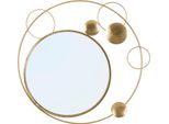 Furnlux Specchio Da Parete Planet Gold 90Cm / Colore Principale: Oro / Dimensioni: 90 X 83 X 3 Cm
