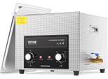 Vevor 15 L Pulitore Ad Ultrasuoni Con Timer Di Riscaldamento E Cestello Macchina Digitale Professionale A Cavitazione Sonica, 360 W Macchina Di Pulizia Per Strumenti Di Laboratorio Parti Metalliche Carburatore Parti In Ottone Parti Di Auto Parti Di Motore