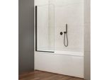 Schermo Da Bagno Vilma 600X1400Mm, Nero, Vetro Trasparente