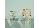 OutdoorToys Spielturm Finn aus Holz in Grün Babyschaukel