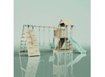 OutdoorToys Spielturm Roskilde aus Holz in Grün Babyschaukel