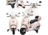 Vespa Elektroroller ab 3 jahre Elektrofahrzeug Kinderfahrzeug Scooter koffer weiß Sun Baby