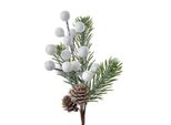 Ramo Di Decorazione Clayre & Eef 22 Cm Bianco Verde Plastica