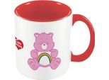 Care Bears - Tazza Da Caffè "Keep Calm And Smile"", Interno Bicolore PM10636 (Taglia Unica) (Bianco/Rosso/Rosa)"