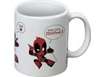Deadpool - Tazza Da Caffè "Here Comes Deadpool"" PM10603 (Taglia Unica) (Bianco/Rosso/Nero)"