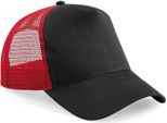 Beechfield - Cappello Trucker Snapback Per Uomini/Donne Unisex PC5762 (Taglia Unica) (Nero/Rosso)