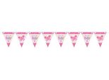 Amscan - Bandiera "Welcome Baby Girl"" SG24620 (Taglia Unica) (Rosa)"