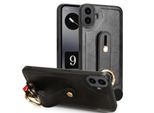 Per Nothing Cmf Phone 1 Custodia In Pelle Finta Con Cinturino Da Polso Custodia Nera