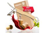 Apribottiglie 3In1 'Ease' Multifunzione - Coltello Da Cameriere In Acciaio Inox E Manico In Bambù Con Apribottiglie E Cavatappi - Argento