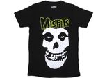 Misfits - Maglietta "Skull & Logo"" Per Uomo/Donna Unisex RO11804 (M) (Nero)"