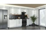 Küchenzeile Küchenblock moderne Küchenmöbel-Set Möbelsets 240 cm weiß matt