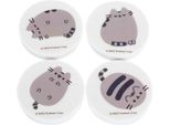 Pusheen - Gomme, Stampate In Confezione Da 4 TA12509 (Taglia Unica) (Bianco/Grigio)