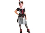 Bristol Novelty - Costume - Ragazze BN6146 (128) (Nero/Bianco/Rosso)