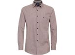Redmond Camicia Casual Da Uomo Manica Lunga Kent Comfort Fit Rosso Fantasia 5XL