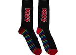 Kiss - Calzini A Righe Per Uomo/Donna Unisex RO11909 (39,5 Eu - 45,5 Eu) (Nero)