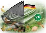 Novatool 2X Testa Rastrello Per Foglie, Rastrello Per Foglie Con 30 Denti In Plastica, Larghezza Di Lavoro Rastrello 75 Cm, Rastrello Per Foglie, Rastrello Per Giardino, Rastrello Per Prato, Rastrello, Rastrello Da Giardino, Rastrello Per Paesaggio, Attrezzo Da Giardino Senza Manico, Nero