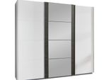 Armadio Ad Ante Scorrevoli Berna Design Dell'armadio Selezionabile, Bianco / Acciaio Grezzo, 270X64X236Cm