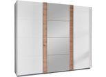 Armadio Ad Ante Scorrevoli Berna Armadio Design Selezionabile, Bianco / Rovere Artigianale, 270X64X210Cm