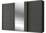 Armadio Ad Ante Scorrevoli Berna Armadio Design Selezionabile, Grafite, 313X64X210Cm