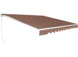 Tenda Da Sole Costway 400X250Cm Con Manovella, Tenda Da Sole A Bracci Pieghevoli, Tenda Da Sole Per Balconi Tenda Da Sole Regolabile Con Angolo Di 5-35°, Tenda Da Sole A Morsetto Marrone