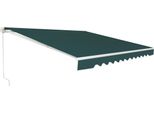 Tenda Da Sole Costway 400X250Cm Con Manovella, Tenda Da Sole A Bracci Pieghevoli, Tenda Da Sole Per Balcone Tenda Da Sole Regolabile Con Angolo 5-35°, Tenda Da Sole A Morsetto Verde