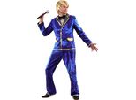 Costume Da Discoteca Anni '70 Da Uomo Blu-Oro - M
