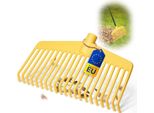 Novatool Testa Di Scopa Per Foglie, Utensile Combinato 2 In 1, Scopa Per Foglie E Forca Per Foglie Con 20 Denti In Plastica, Larghezza Di Lavoro 45 Cm, Rastrello Per Foglie, Scopa Per Giardino, Rastrello Per Prato, Rastrello Per Rifiuti Da Giardino, Utensile Da Giardino Senza Manico