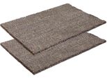 Astra Zerbino Antiscivolo Keira 2ER Set Grigio 40 X 60 Cm