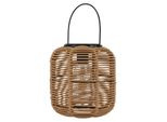Lanterna Solare, Luce Solare A Sospensione Per Esterni, Impermeabile, Lanterna Decorativa In Rattan Per Tavolo, Terrazza, Giardino, Cortile, Veranda, Tungsteno