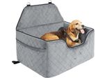 Hunde Autositz Rücksitz für Autos - 25 kg - 72x52x54 cm - Grauer Hundesitz für sicheres Reisen mit Hunden