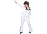 Costume Da Discoteca Anni '70 Bianco-Argento - L