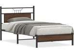Vidaxl Struttura Letto Senza Materasso Effetto Rovere Marrone 107X203 Cm