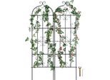 Vevor Traliccio 51X180Cm Supporto Traliccio Set Di 2 Traliccio In Acciaio Inox In Metallo Per Giardino Fiori Rose Tralicci Terrazza E Prato